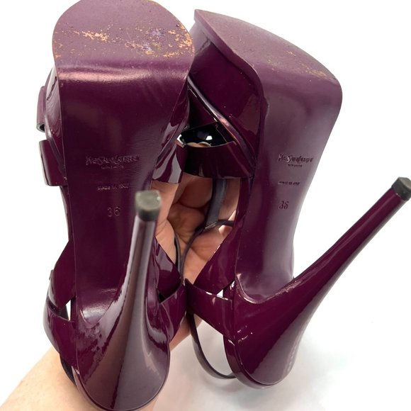 🌷❤️‍🔥SPRING SALE 🔥 FINAL PRICE🌷Saint Laurent Tribute Purple Sandals Euro 36 - Picture 7 of 8